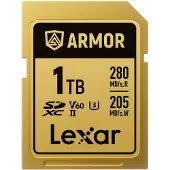 Lexar Sdxc Pro Gold Series Armor Uhs-ii 1tb V60 Ip68 Memory Card Doré