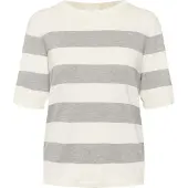 Kaffe Pull-over 'KALizza' gris / blanc cassé