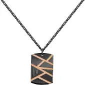 Police Pj.26485psbr Necklace Noir Homme