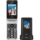 Brondi Amico Prezioso 4,5 cm (1.77 pouces) Noir, métallique Téléphone fonctionnel
