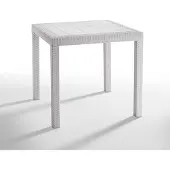 BICA Table carrée 80x80cm pour le jardin en plein air en rotin polypropylène Dallas