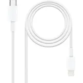 TooQ Câble Nanocable Usb C vers Lightning 1 M Blanc Blanc One Size