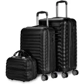 Numada Set de 3 pièces valise noir upfly 53cm,63c y,31cm 1200497
