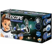 Buki Télescope - FRANCE - 15 activités - Lentille 50 mm - 2 oculaires interchangeables - Trépied métal 89 cm