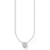 Thomas Sabo Collier Cercle avec pierre blanche Argent, (Argent, Argent 925)