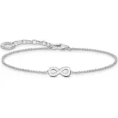 Thomas Sabo Bracelet avec pendentif Infinity argent, (19 cm, Argent 925)