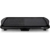 Weasy Plaque à frire électrique STO52 avec grill, 2000 W, surface large, noir GRX330, aluminium