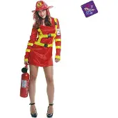 MOM Firefighter Woman Costume Orange M-L Enfants