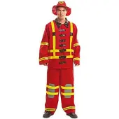 MOM Firefighter Man Costume Rouge S Enfants