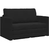 vidaXL Canapé-Lit Noir 124 x 204 x 61 cm Velours