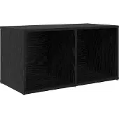 vidaXL Meuble TV noir 72 x 35 x 37 cm Matériau dérivé du bois
