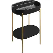 Sapho PUNO Console avec lavabo 600x860x396mm, doré mat