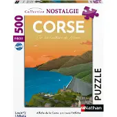 Nathan - Puzzle 500 pièces - Affiche de la Corse/Louis l'Affiche - Adultes et enfants dès 10 ans - Puzzle haute qualité - 12000985