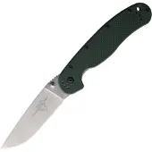 Ontario Couteau pliant Rat 1 Green G10 S35VN