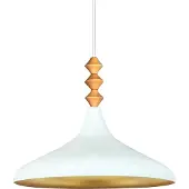 Bamyum Champion Pendelleuchte Holz Weiss (E27)