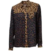 Mandarin Chemisier marine / marron / noir