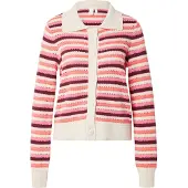 Y.A.S Cardigan 'YASTRIMI' orange / rose / rose foncé / blanc