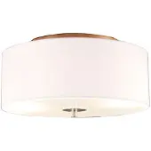 QAZQA Plafonnier rustique blanc 30 cm 2 lumières - Drum