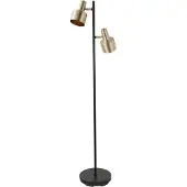 Artdelight Lampadaire Twinkle noir avec de l'or