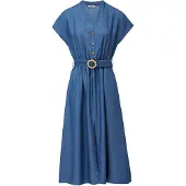 Salsa Jeans 21010311 Short Sleeve Dress Bleu M Femme
