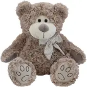 Beppe Ours en peluche avec nœud, mascotte 27 cm