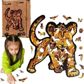 PuzzleOk Puzzle écologique en bois 130 Simba A3