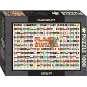Artglob Drapeaux du monde - puzzle de 1 000 pièces, édition unique