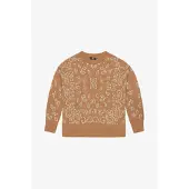 Le Temps des Cerises Pull-over 'Farit' camel / bleu-gris / blanc
