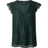 Pieces Chemisier 'PCOLLINE' vert foncé