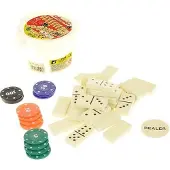 Adar Jeu de dominos dans un seau avec 45 jetons -