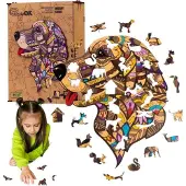 PuzzleOk Puzzle écologique en bois 125 Fidèle Sirko A3