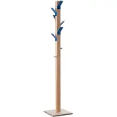 PaperFlow Portemanteau sur pied, bois massif, couronne noire.