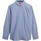 Superdry pour homme. M4011037A Chemise classique Oxford bleu foncé (XXL), Casuel, Coton, Manche longue