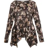 Usha Chemisier beige clair / noisette / brun foncé