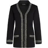 Karl Lagerfeld Cardigan noir / blanc cassé