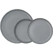 Quid Vaisselle Duna Gris en céramique 12 pièces