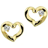 Marie-Celeste Celeste Cuttin Heart Zirkonia - Gold, (Or jaune 14 carats)