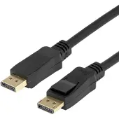 Deltaco DP-1040D-FLEX (4 m), Câble vidéo, Noir