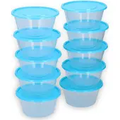 24.Se Boîte alimentaire 650 ml, Ø 15 x 9 cm, Boîte de conservation, Transparent