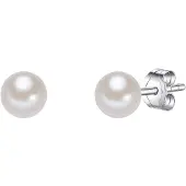 Valero Pearls Boucles d'oreilles argent / blanc perle