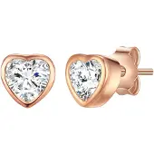 Rafaela Donata Boucles d'oreilles or rose / transparent