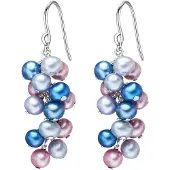 Valero Pearls Boucles d'oreilles bleu / rose / argent