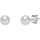 Valero Pearls Boucles d'oreilles argent / blanc perle