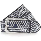 B.belt Ceinture 'Zoe' bleu marine / argent