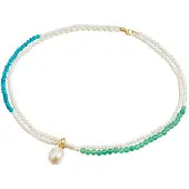 Valero Pearls Chaîne turquoise / vert / blanc
