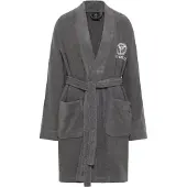 Carlo colucci Peignoir court 'Vita' anthracite / blanc