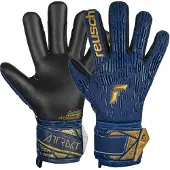 Reusch Gants de sport 'Attrakt Freegel' bleu foncé / moutarde / noir