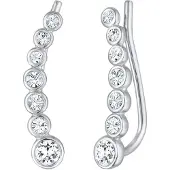 Elli Boucles d'oreilles argent / transparent