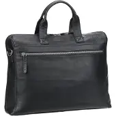 Chesterfield Levanto Porte-documents en cuir 40 cm Compartiment pour ordinateur portable (15"), Sac pour notebook, Noir