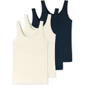 Schiesser Maillot de corps ' Uncover ' bleu foncé / blanc cassé